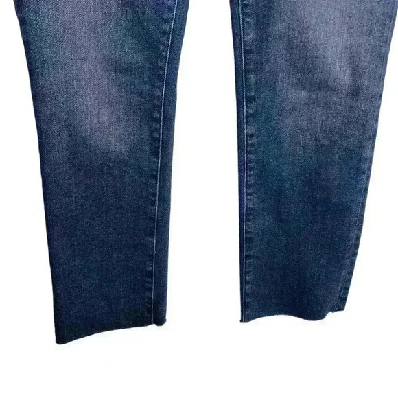 GOOD American Good Straight Legs  Raw Hem High Waist Jeans Size 4/27 - Picture 5 of 10